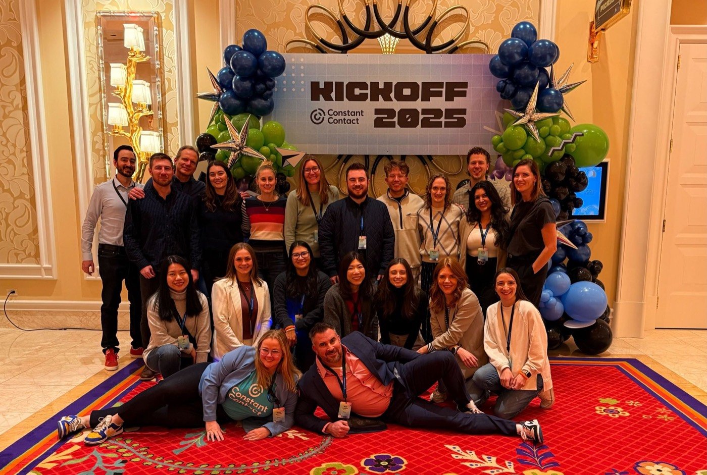 Blair with the Constant Contact team at Kickoff 2025